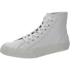 ‼️RE/DONE ‼️Women 90 Leather High-Top Sneakers Us 10 Lace Up Off White New
